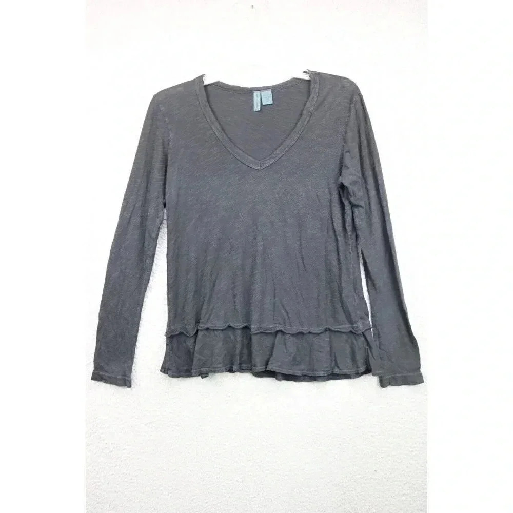 Anthropologie Left of Center Women's Black Long Sleeve Tunic-Size XS